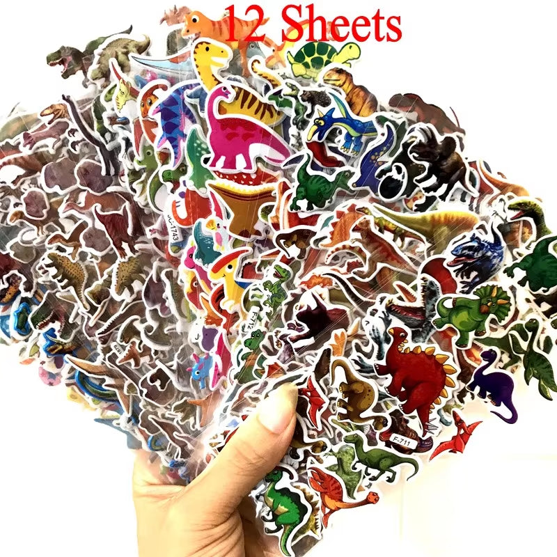 3D Puffy Bubble Stickers Cartoon Frozen Stickers DIY for Children Boy Girl Toys PVC Removable Wall Stickers