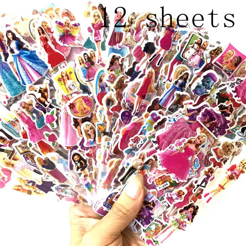 3D Puffy Bubble Stickers Cartoon Frozen Stickers DIY for Children Boy Girl Toys PVC Removable Wall Stickers