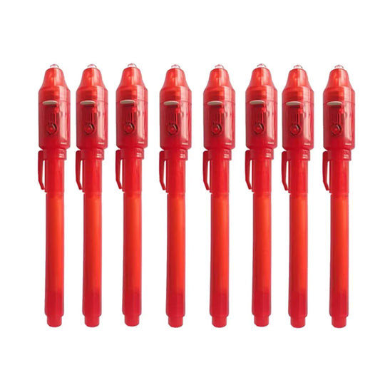 8Pcs/Lot 2 in 1 Magic Light Pen Invisible Ink Pen,Secrect Message Pens,For Drawing Fun Activity Kids Party Favors Gift