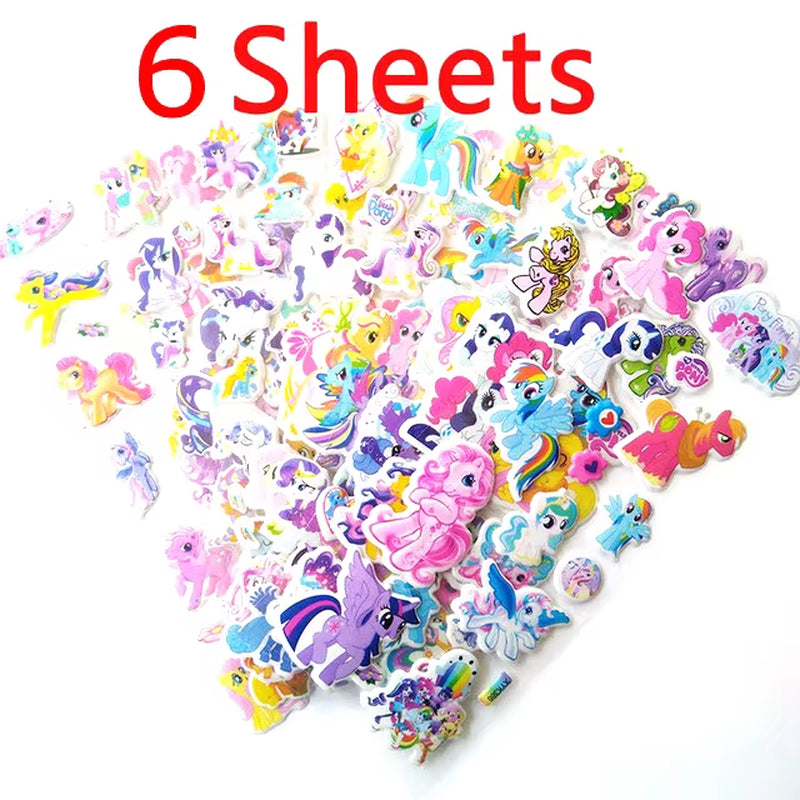 3D Puffy Bubble Stickers Cartoon Frozen Stickers DIY for Children Boy Girl Toys PVC Removable Wall Stickers