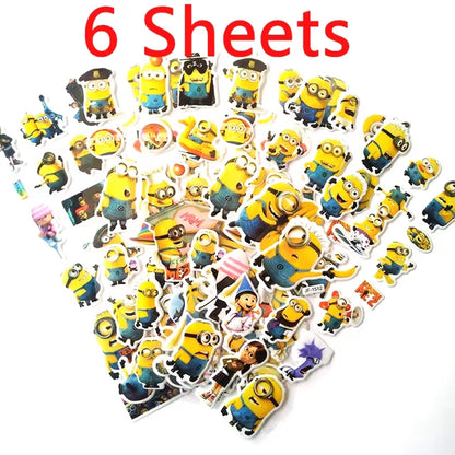 3D Puffy Bubble Stickers Cartoon Frozen Stickers DIY for Children Boy Girl Toys PVC Removable Wall Stickers
