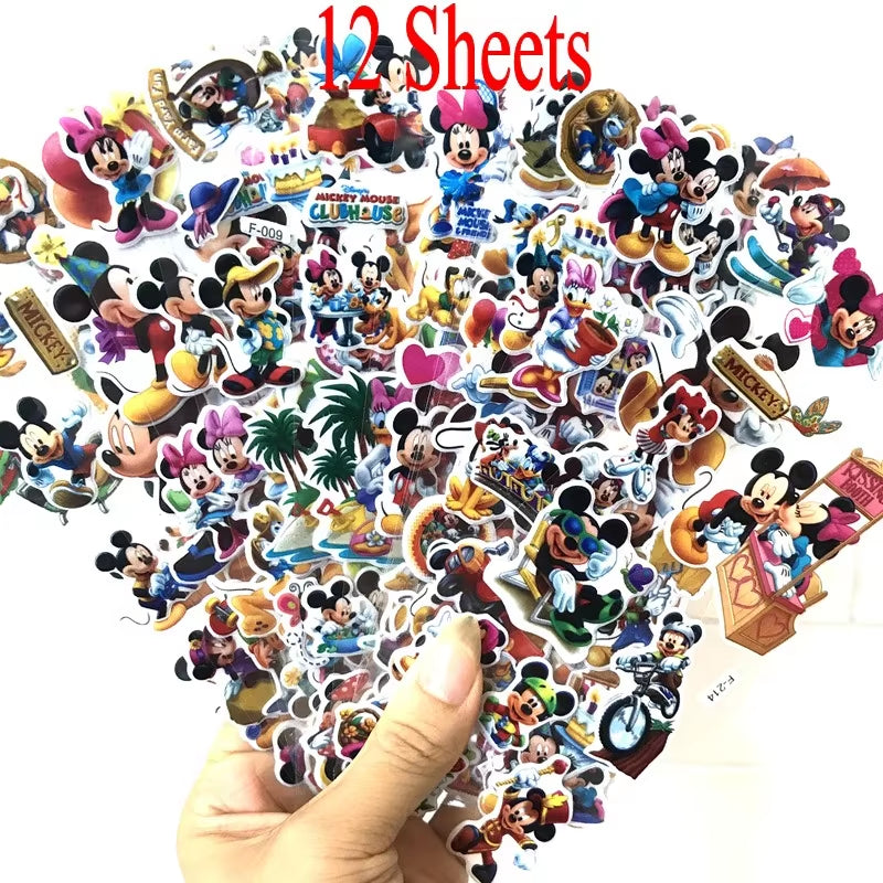 3D Puffy Bubble Stickers Cartoon Frozen Stickers DIY for Children Boy Girl Toys PVC Removable Wall Stickers