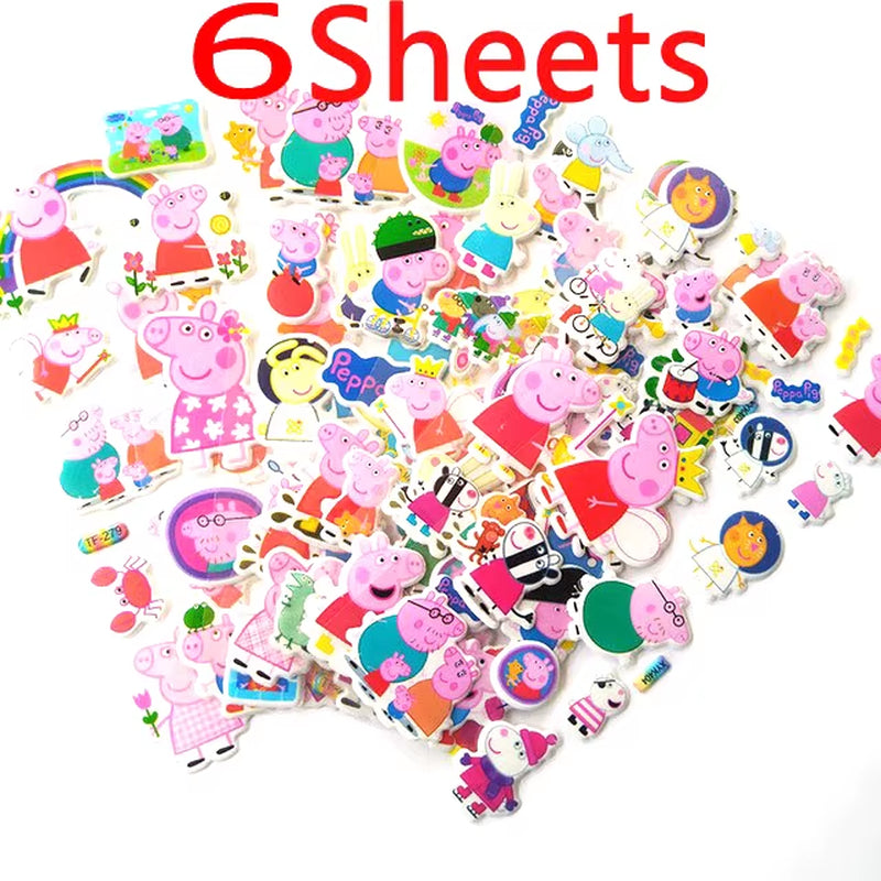 3D Puffy Bubble Stickers Cartoon Frozen Stickers DIY for Children Boy Girl Toys PVC Removable Wall Stickers