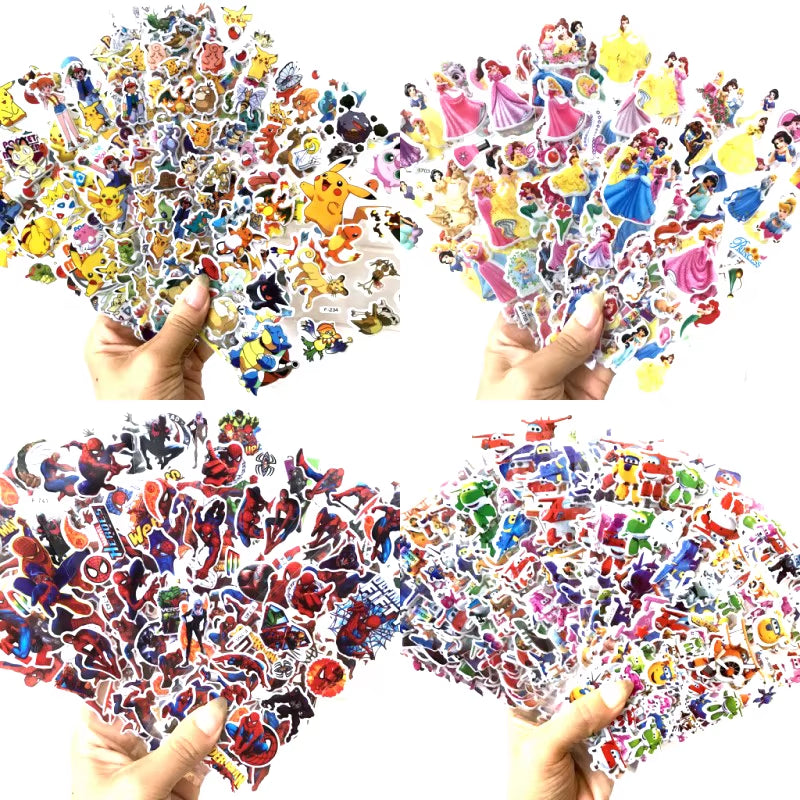 3D Puffy Bubble Stickers Cartoon Frozen Stickers DIY for Children Boy Girl Toys PVC Removable Wall Stickers