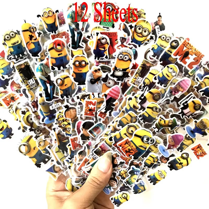 3D Puffy Bubble Stickers Cartoon Frozen Stickers DIY for Children Boy Girl Toys PVC Removable Wall Stickers