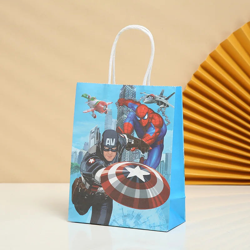 21*15*8Cm Frozen Theme Paper Gift Bag Festival Paper Bag with Handles Baby Shower Candy Bags Kids Girls Birthday Party Supplies