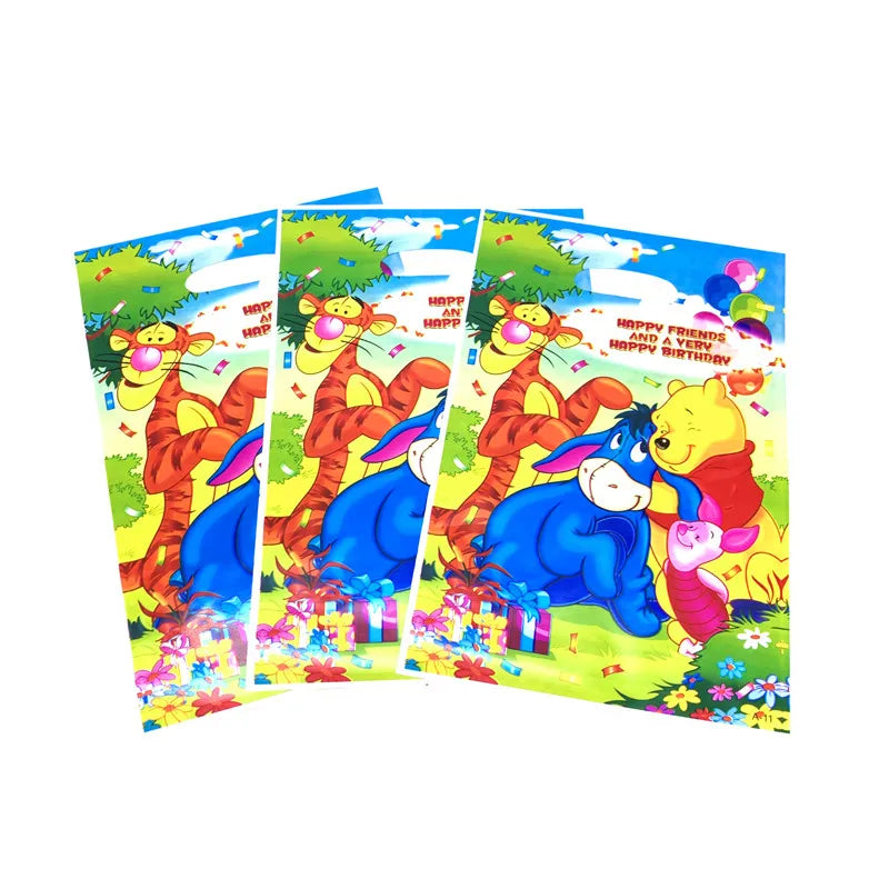50Pcs Frozen Anna and Elsa Spiderman Loot Bag Snow White Superhero Mickey Gift Bag Kids Favor Birthday Party Decoration Supplies