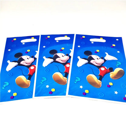 50Pcs Frozen Anna and Elsa Spiderman Loot Bag Snow White Superhero Mickey Gift Bag Kids Favor Birthday Party Decoration Supplies