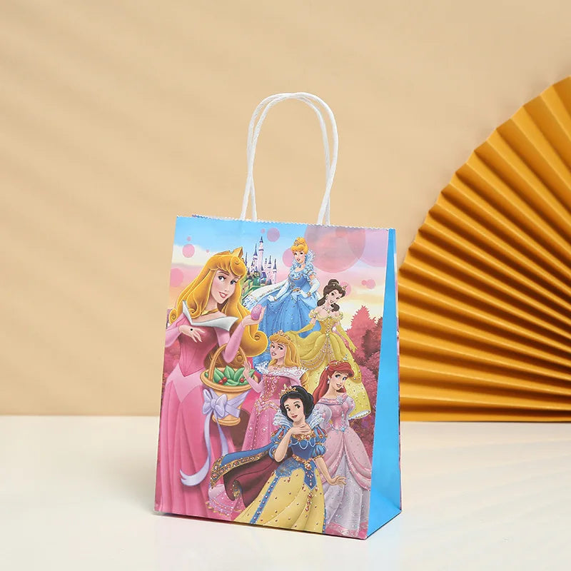 21*15*8Cm Frozen Theme Paper Gift Bag Festival Paper Bag with Handles Baby Shower Candy Bags Kids Girls Birthday Party Supplies