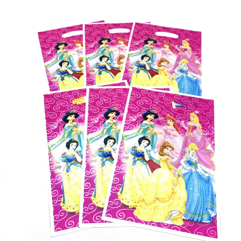 50Pcs Frozen Anna and Elsa Spiderman Loot Bag Snow White Superhero Mickey Gift Bag Kids Favor Birthday Party Decoration Supplies