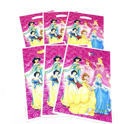 50Pcs Frozen Anna and Elsa Spiderman Loot Bag Snow White Superhero Mickey Gift Bag Kids Favor Birthday Party Decoration Supplies