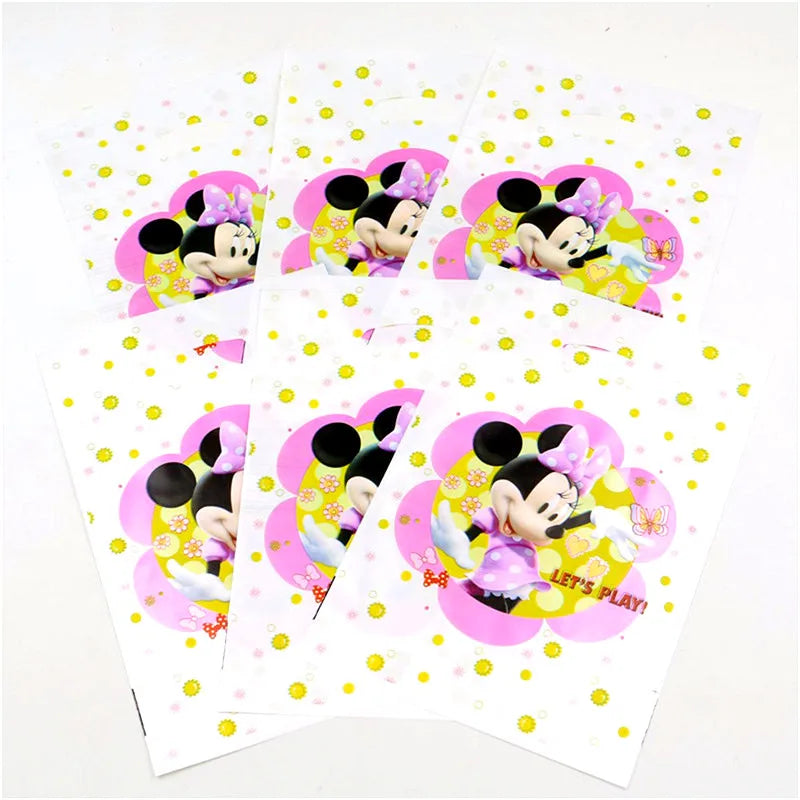 50Pcs Frozen Anna and Elsa Spiderman Loot Bag Snow White Superhero Mickey Gift Bag Kids Favor Birthday Party Decoration Supplies