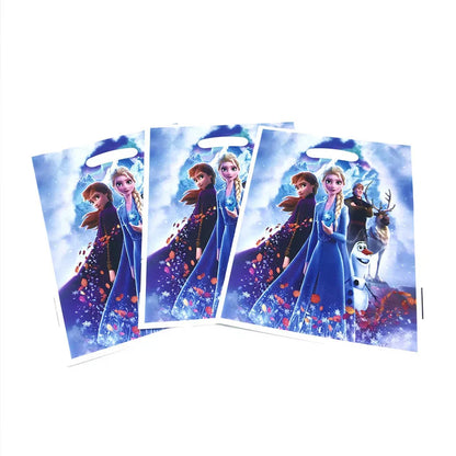 50Pcs Frozen Anna and Elsa Spiderman Loot Bag Snow White Superhero Mickey Gift Bag Kids Favor Birthday Party Decoration Supplies