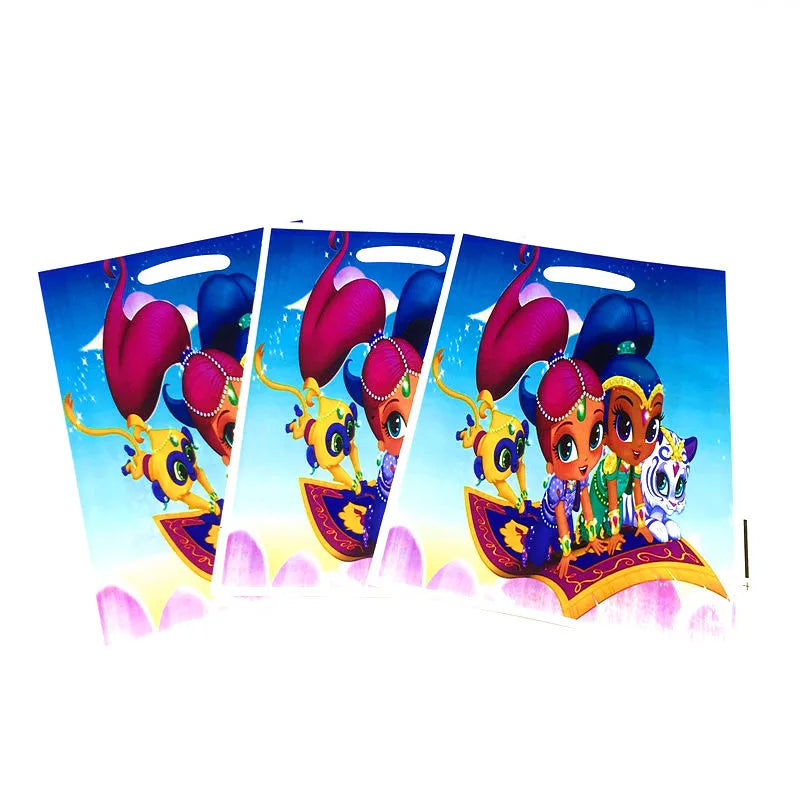 50Pcs Frozen Anna and Elsa Spiderman Loot Bag Snow White Superhero Mickey Gift Bag Kids Favor Birthday Party Decoration Supplies