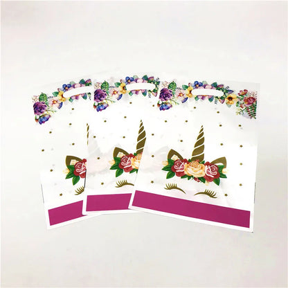 50Pcs Frozen Anna and Elsa Spiderman Loot Bag Snow White Superhero Mickey Gift Bag Kids Favor Birthday Party Decoration Supplies
