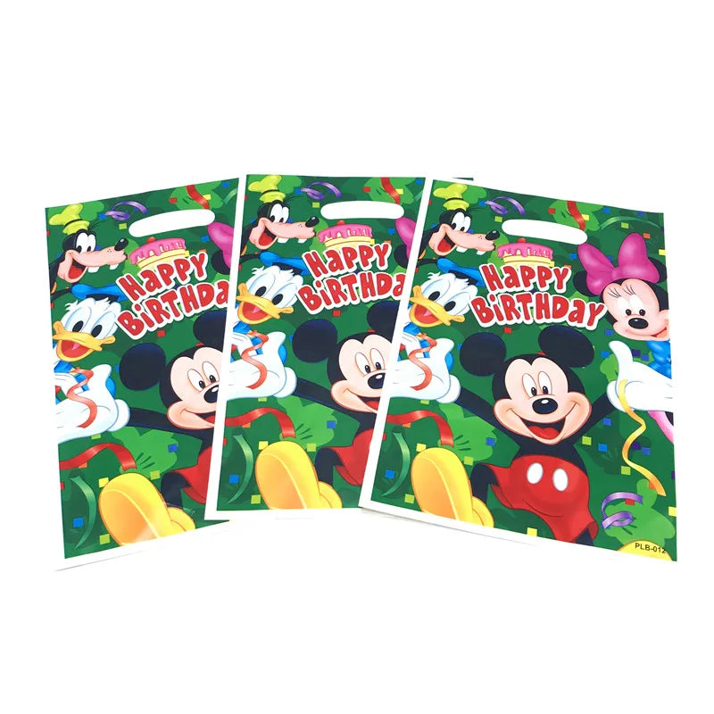 50Pcs Frozen Anna and Elsa Spiderman Loot Bag Snow White Superhero Mickey Gift Bag Kids Favor Birthday Party Decoration Supplies