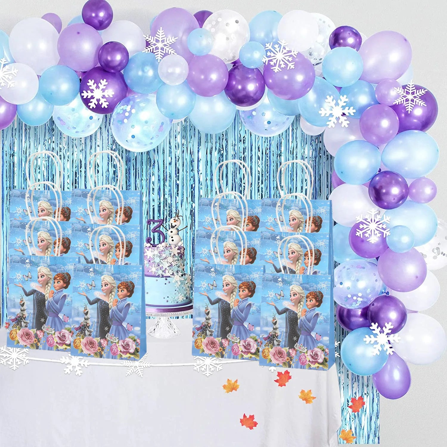 21*15*8Cm Frozen Theme Paper Gift Bag Festival Paper Bag with Handles Baby Shower Candy Bags Kids Girls Birthday Party Supplies