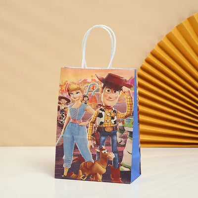 21*15*8Cm Frozen Theme Paper Gift Bag Festival Paper Bag with Handles Baby Shower Candy Bags Kids Girls Birthday Party Supplies