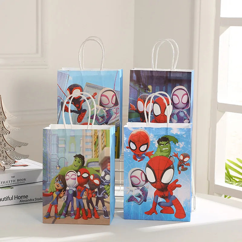 21*15*8Cm Frozen Theme Paper Gift Bag Festival Paper Bag with Handles Baby Shower Candy Bags Kids Girls Birthday Party Supplies
