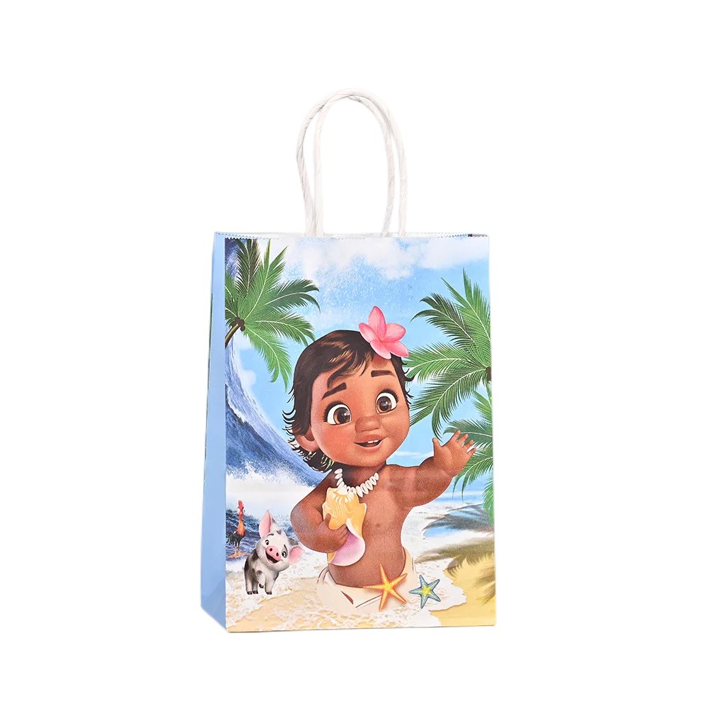 21*15*8Cm Frozen Theme Paper Gift Bag Festival Paper Bag with Handles Baby Shower Candy Bags Kids Girls Birthday Party Supplies