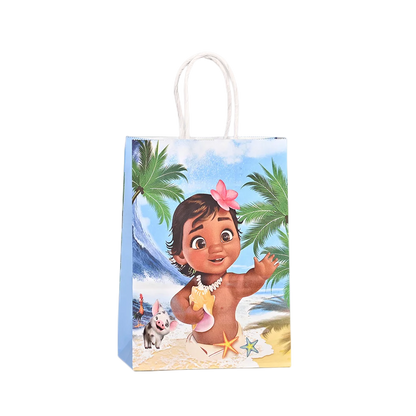 21*15*8Cm Frozen Theme Paper Gift Bag Festival Paper Bag with Handles Baby Shower Candy Bags Kids Girls Birthday Party Supplies