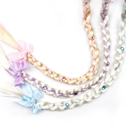 Frozen Princess Elsa Headband Snowflake Tiara Wig Braid Crown Hairband Cosplay Girls Birthday Party Kids DIY Hair Accessories
