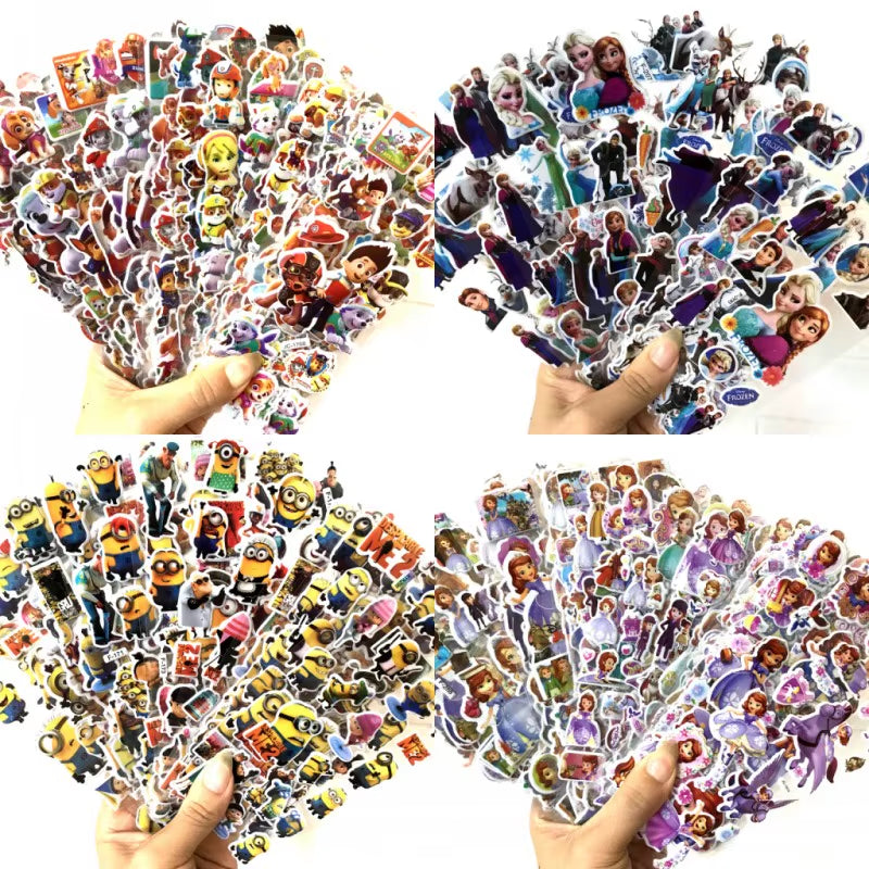 3D Puffy Bubble Stickers Cartoon Frozen Stickers DIY for Children Boy Girl Toys PVC Removable Wall Stickers