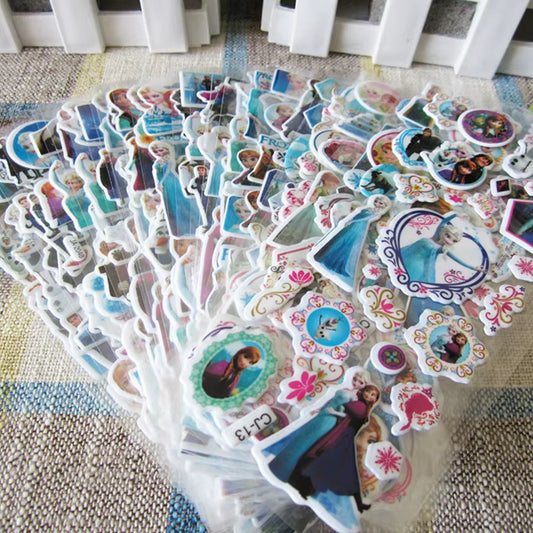 3D Puffy Bubble Stickers Cartoon Frozen Stickers DIY for Children Boy Girl Toys PVC Removable Wall Stickers