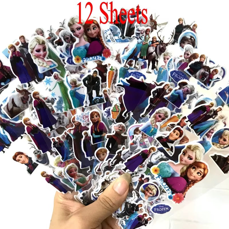 3D Puffy Bubble Stickers Cartoon Frozen Stickers DIY for Children Boy Girl Toys PVC Removable Wall Stickers