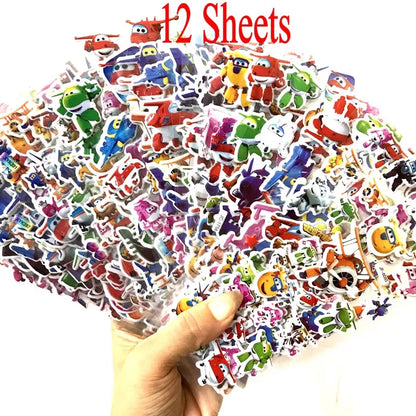 3D Puffy Bubble Stickers Cartoon Frozen Stickers DIY for Children Boy Girl Toys PVC Removable Wall Stickers